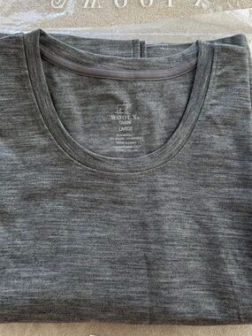 Cassie Dress by Woolx NIB - size Large Graphite Heather Merino Wool Blend